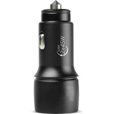 Hiqonic Type-C + Type-C Araç Çakmaklık 45W Pd Hızlı Şarj Soketi