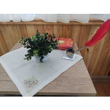 Cennet Home Beyaz Saksıda Okaliptüs Şimşir Masaüstü Yapay Çiçek