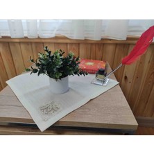 Cennet Home Beyaz Saksıda Okaliptüs Şimşir Masaüstü Yapay Çiçek