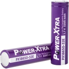 Power Power-Xtra PX18650-32E - 3.7V 3200 Mah Li-Ion Şarjlı Pil - 3c