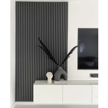 Winflex Winpanel Dekoratif Ahşap Duvar Paneli - Antrasit Renk (60X240CM). 