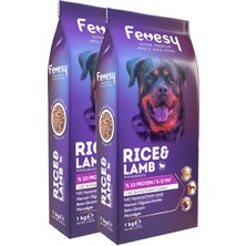 Fevesy Yetişkin Köpek Maması 2 kg Kuzu&pirinç 1 kg x 2 Adet