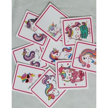 Blue Wınterland Unıcorn Flashcards: Memory And Matching Game: 48 Kartlı Unicorn Hafıza ve Eşleştirme Oyunu