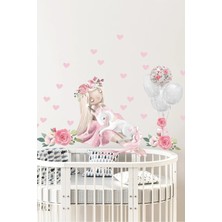 Kt Grup Soft Balonlar Peri Kızı ve Unicorn Duvar Sticker Seti