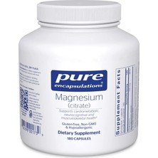 Pure Encapsulations Magnesium Citrate Hypoallergenic 180 Kapsül Magnezyum Sitrat