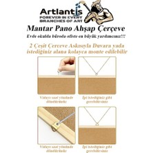 Artlantis Mantar Pano Ahşap Çerçeve 60X90 cm 1 Adet Harita Çivisi Hediyeli Duvara Monte Mantar Çerçeve Evde Okulda Büroda Ofiste