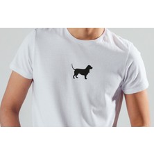 Prospettiva Erkek Beyaz Köpek / Dog Symbol T-Shırt