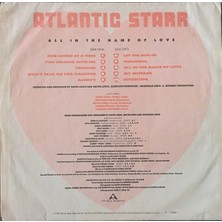 Atlantic Starr – All In The Name Of Love - Soul, Contemporary R&b Tarz Müzik Plak