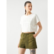 Koton Mini Şort Beli Lastikli Cep Detaylı