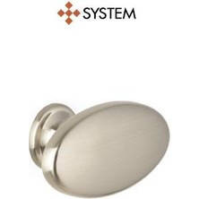 System Nikel Saten Düğme Kulp SY4322 0008 Nb