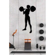 Ensa Design  Fitness Gym Ahşap Duvar Dekoru-Spor Salonu Dekoru 80X40