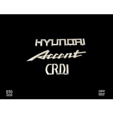 Hyundai Accent Crdi Bagaj Krom Abs 3m 3D Yazı Logo Amblem.
