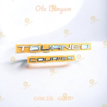 Tourneo Courier 3m 3D Parlak Krom Abs Bagaj Yazı Logo Amblem 2 Li