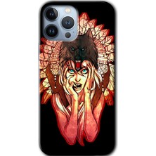 Gramaphone Apple iPhone 13 Pro Max Kılıf Hd Desen Baskılı Arka Kapak - Kurt Kız