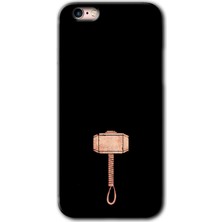 Gramaphone Apple iPhone 6 Plus Kılıf Hd Desen Baskılı Arka Kapak + Esnek Nano Cam - Thor Çekiç