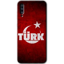 Gramaphone Galaxy A50 Kılıf Hd Desen Baskılı Arka Kapak + Kırılmaz Cam - Ayyıldız Türk