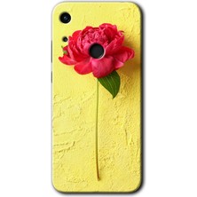 Gramaphone Huawei Y6S Kılıf Hd Desen Baskılı Arka Kapak + Kırılmaz Cam - Kırmızı Gül