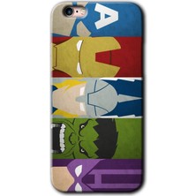 Gramaphone Apple iPhone 6s Kılıf Hd Desen Baskılı Arka Kapak + Kırılmaz Cam - Avengers-1