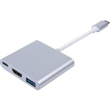 Blue Wings 3in1 Type C To Hdmı USB 3.0 Type C 3.1 4K Dönüştürücü Adaptör