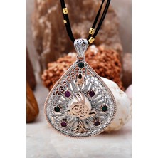 Sümer Telkari Osmanlı Tuğralı Telkari El Yapımı Gümüş Kolye 2063