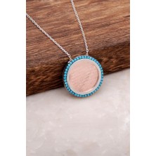 Sümer Telkari Tamtur Turkuaz Taşlı Ayetli Plaka Kolye 1208