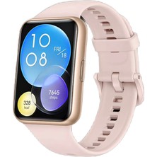 Nezih Case Huawei Watch Fit 2 Uyumlu Spor Jel Silikon Kordon Krem