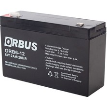 Orbus Orb6-12 6 Volt - 12 Amper Akü (150 x 50 x 94 Mm)