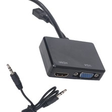 Powermaster PM-19260 HDMI To VGA + HDMI Splıtter Çevirici Adaptör