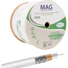 Mag RG59 Fa Mini Dual Bitişik 48 Tel Anten Kablosu (300 Metre)