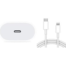 Gökkuşağı Tüm Ios 7, 8, X, 11, 12, 13, 14 Seri Uyumlu 23W Hızlı Usb-C Giriş Şarj Aleti  Adaptör Kablo Set (Sprange P-L18)