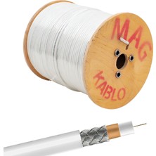 MAG RG6/U6 1.02 MM 80 TEL CCS MAKARALI YERLİ ÜRETİM ANTEN KABLOSU (300 METRE)