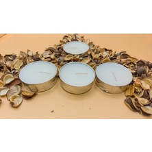 Pars Mum Tealight Mum Silver Boy Soya Parafinli 50 Adet Beyaz Dekoratif Büyük Boy Tealight Mum