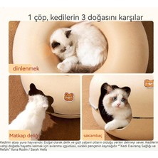 Maskot Keçe Tünel Yarı Kapalı Hideaway House Kedi Oyuncağı (Yurt Dışından)