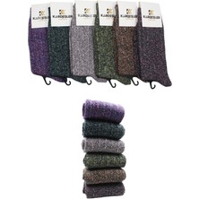 Erkek Kışlık Çok Renkli Soket Çorap 6'lı Paket
