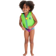 Speedo Printed Float Vest Iu Green/blue Can Yeleği