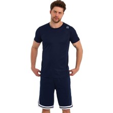 Adams Erkek Polyester Beyaz Şeritli  Basketbol Şort