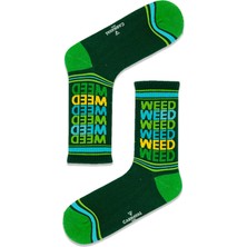 Carnaval Socks Weed Yazılı Renkli Tenis Çorabı