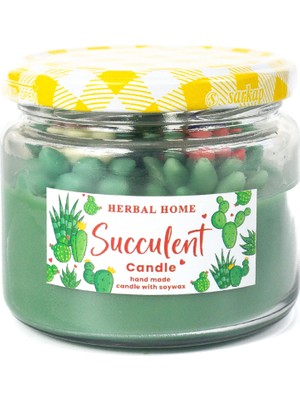 Herbal Home Sukulent Mini Bahçeli Mum 220 gr