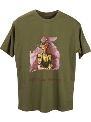 Aten Wear Oversize Bisiklet Yaka Basic Kısa Kollu Tişört