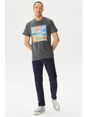 Levi's Baskılı Bisiklet Yaka % 100 Pamuk Regular Fit T Shirt Erkek T Shirt A2823