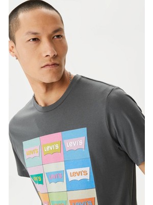 Levi's Baskılı Bisiklet Yaka % 100 Pamuk Regular Fit T Shirt Erkek T Shirt A2823