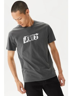 Levi's Baskılı Bisiklet Yaka % 100 Pamuk Regular Fit T Shirt Erkek T Shirt A2823