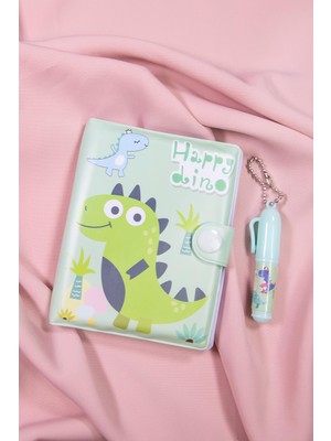Dinazor Desenli Mini Not Defteri Ve Tükenmez Kalem Set