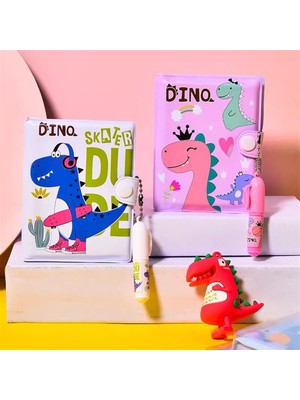 Dinazor Desenli Mini Not Defteri Ve Tükenmez Kalem Set