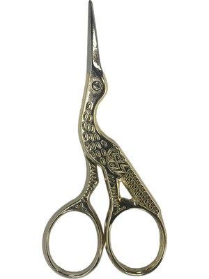 Nazarone Altın Rengi Kuğulu Nakış Makası 9x4 cm Söz Nişan İçin Kullanışlı