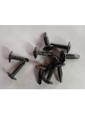 TUĞRA HIRDAVAT Rysb 4.2X13 mm 100 Adet Siyah Pul Başlı Matkap Uçlu Vida Otomatik Vida