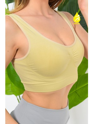 Sauna Suit Kadın Modal Crop Top Büstiyer Toparlayıcı Seamless Dikişsiz Kalın Askılı Örme Bustiyer