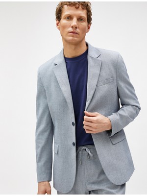 Koton Yazlık Ceket Blazer Cep Detaylı Düğmeli