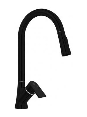 Ar Liona Spiralli Mutfak Eviye Bataryası Mat Siyah