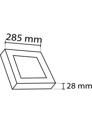 Noas 24W/6500K S.ü LED Panel Armatür Kare (Beyaz) Noas